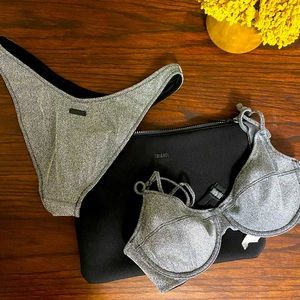 TRIANGL BIKINI, shimmery gray